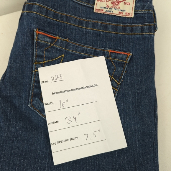 True Religion Johnny Straight Jeans - Size 28 Long - Picture 9 of 9